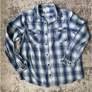 DENIM & SUPPLY Ralph Lauren Classic Fit Indigo Plaid Workshirt